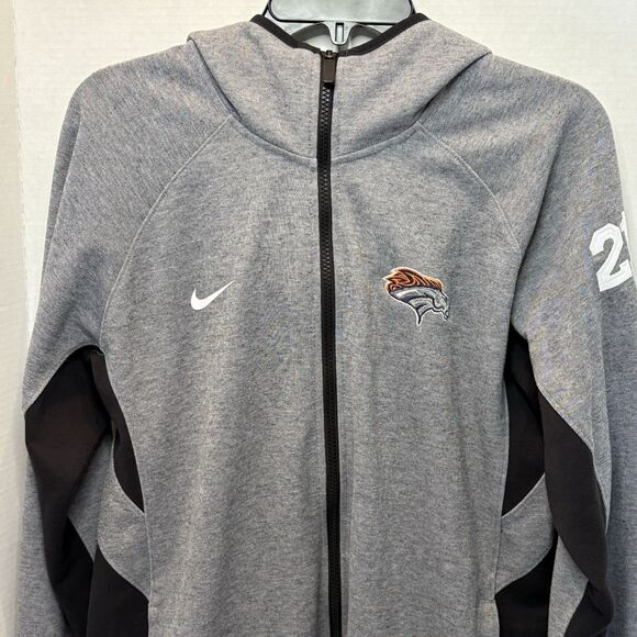 Nike Dri Fit Denver Broncos Full Zip Fleece Hoodie Size Medium - Picture 2 of 7